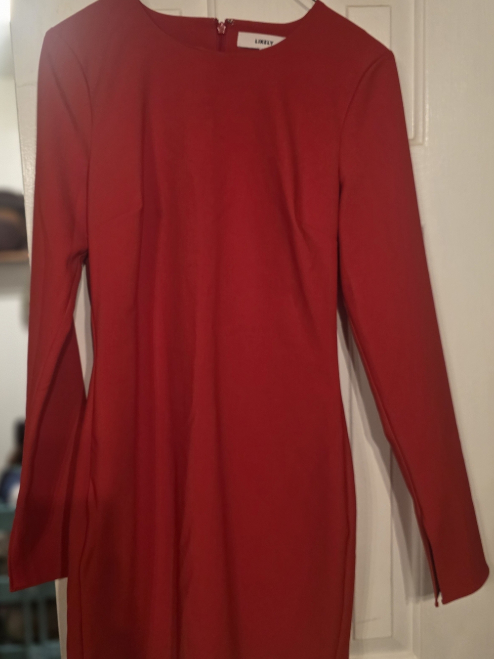Likely Red Long-Sleeve Mini Dress